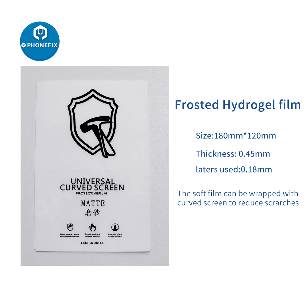 PHONEFIX Film Hidrolik Fleksibel untuk iPhone iPad Lapisan Pelindung Layar Depan Anti Biru/HD Lembar Hidrogel untuk Mesin Pemotong