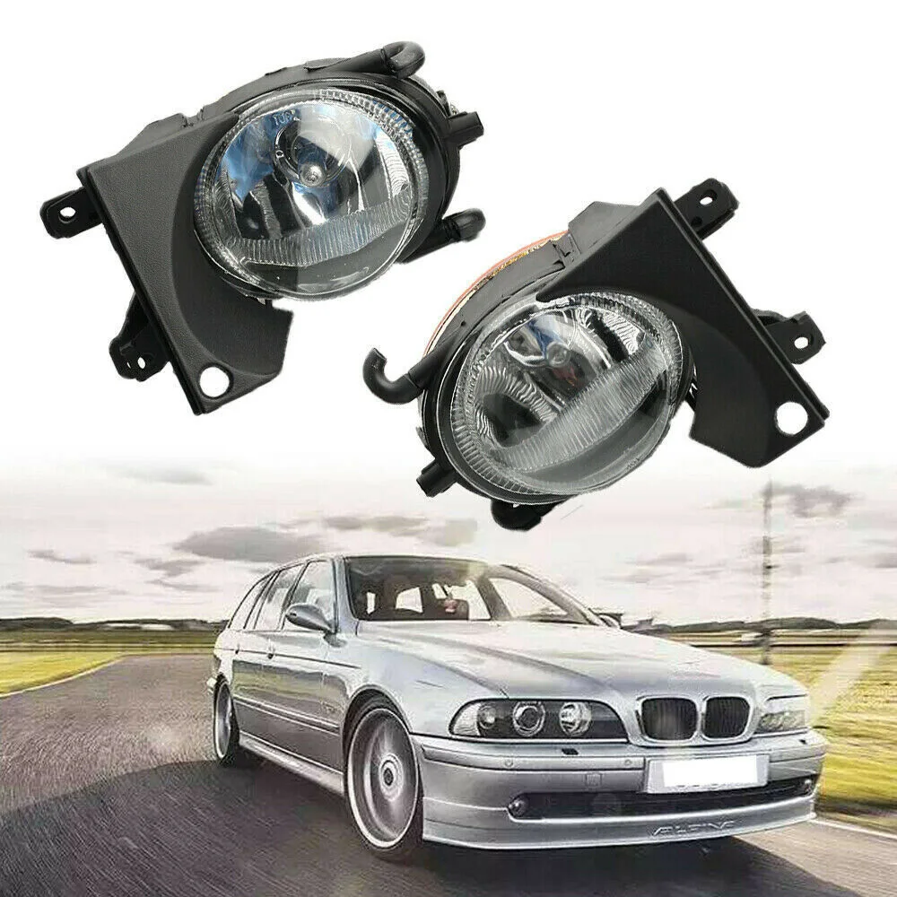 

JanDeNing 1 Pair Front Bumper Fog Lamp Lights Without Bulb For 2001-2003 BMW E39 525i 530i 540i