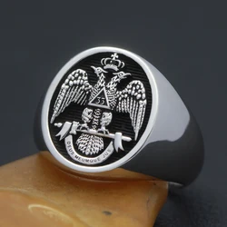 The 33rd Degree Masons Masonic Scottish Rite Illuminati Sterling Silver Ring