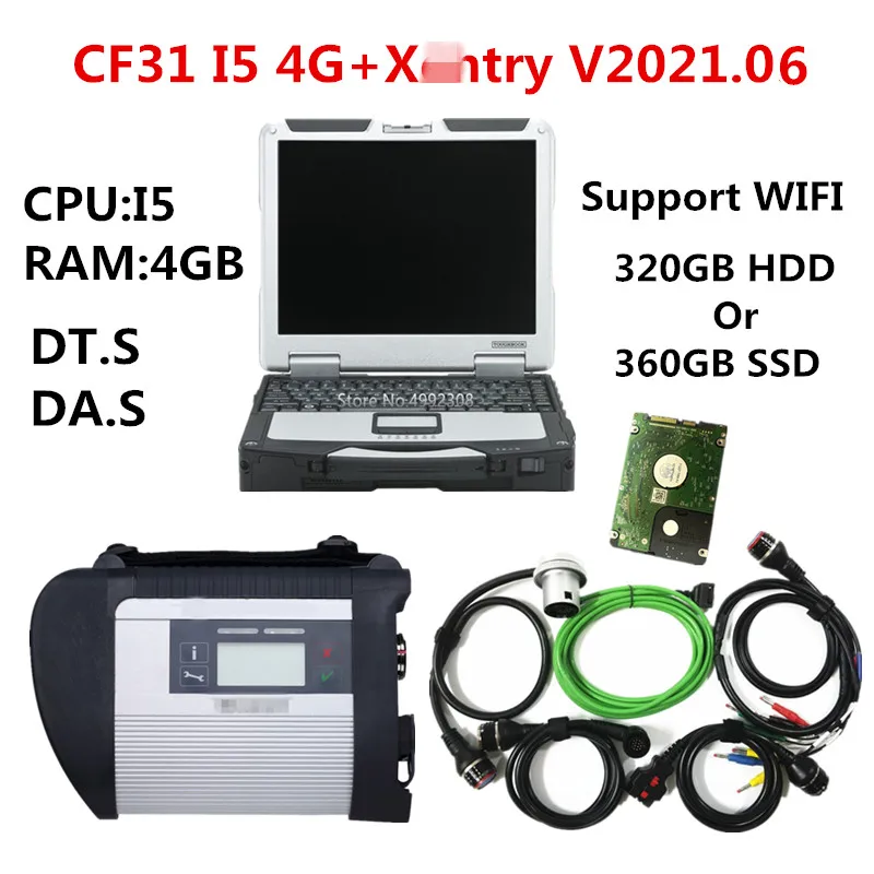 2021 high performance Toughbook CF-31 I5 4g ram with MB STAR C4 SD CONNECT Diagnostic Tool with Newest Xen/try v2021.06 software