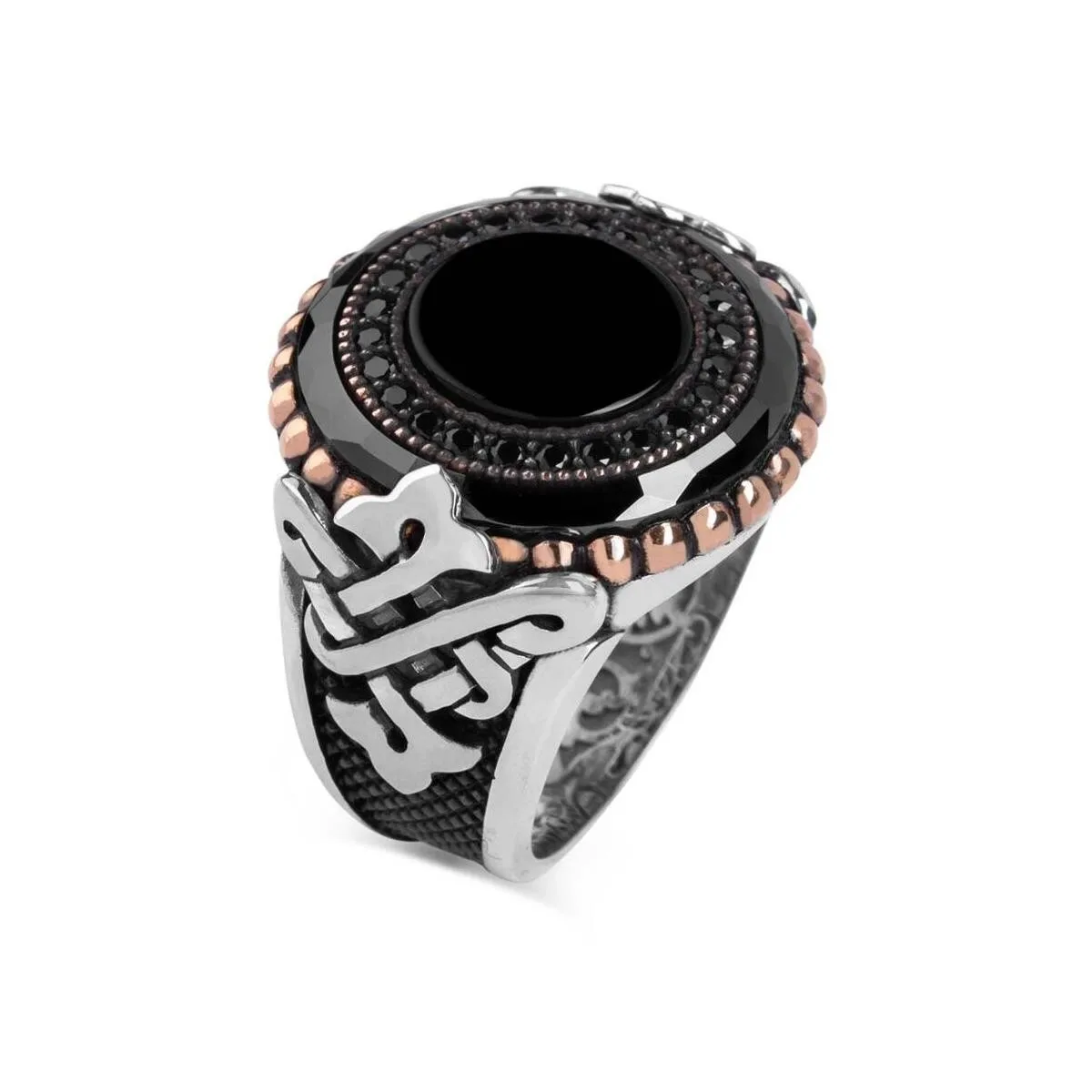 925 Sterling Silver Masterwork Model Black Stone And Micro Stone Men's Ring Exclusive Chic Accessory for Men Special Ring