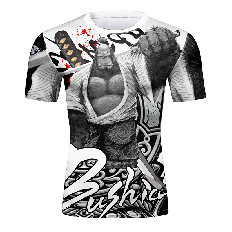 Cody Lundin Tattoo Printed Men kickboxing T-shirts Custom Digital Jiu Jitsu Bjj Rashguard Male Active Wear Training Blouses