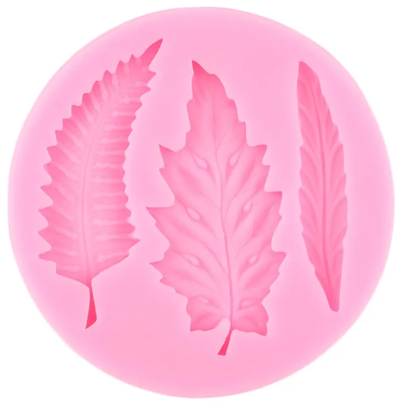 Rose Maple Leaves Shape Silicone Mold Fern Mimosa Leaf Fondant Cake Decorating Tools Cupcake Topper Chocolate Candy Resin Moulds