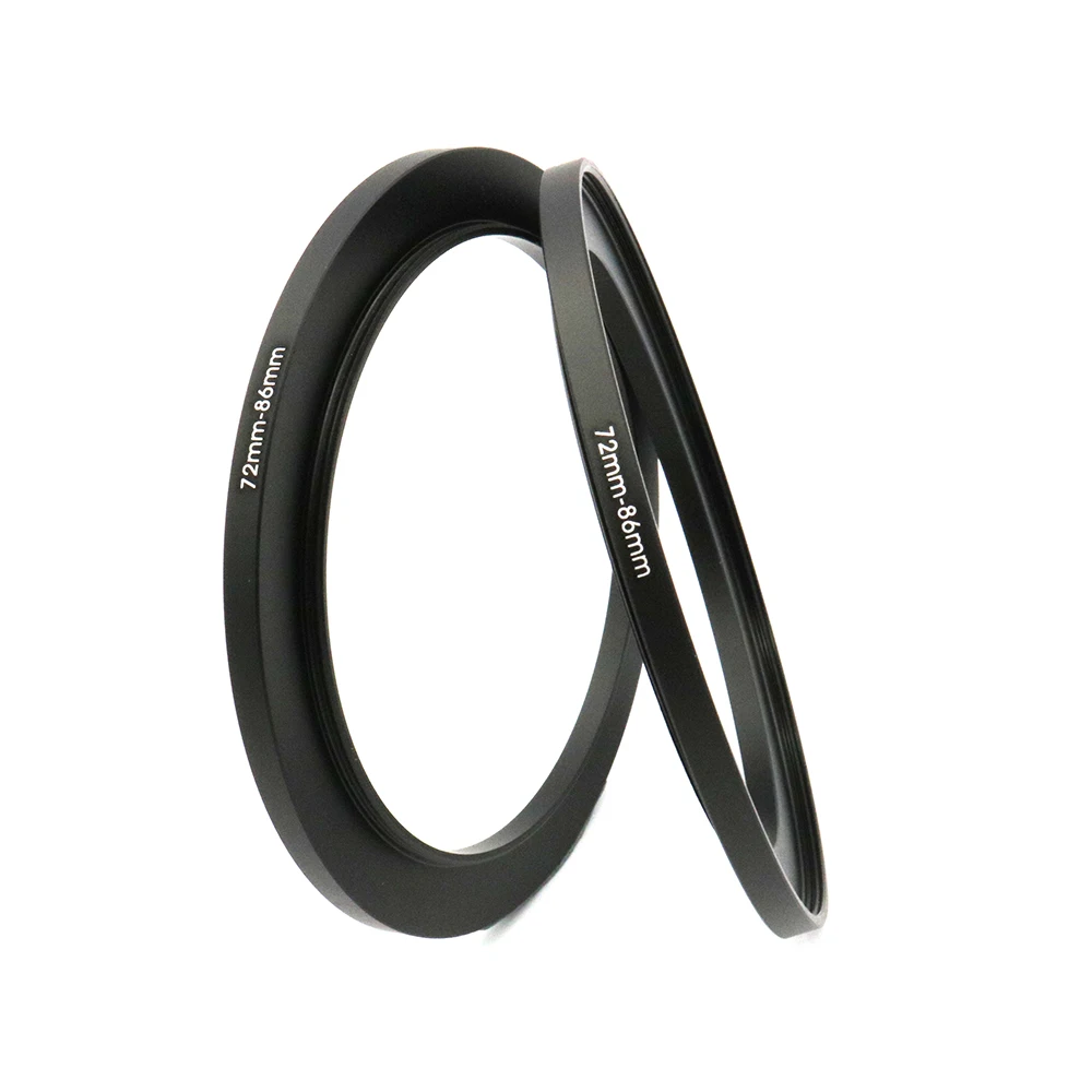 72-52 /55 /57 /58 /62 /67 /74 /77 /82 /86 مللي متر ، 2 قطع المعادن خطوة أعلى/تنحى حلقة مهايئ المرشح الدائري