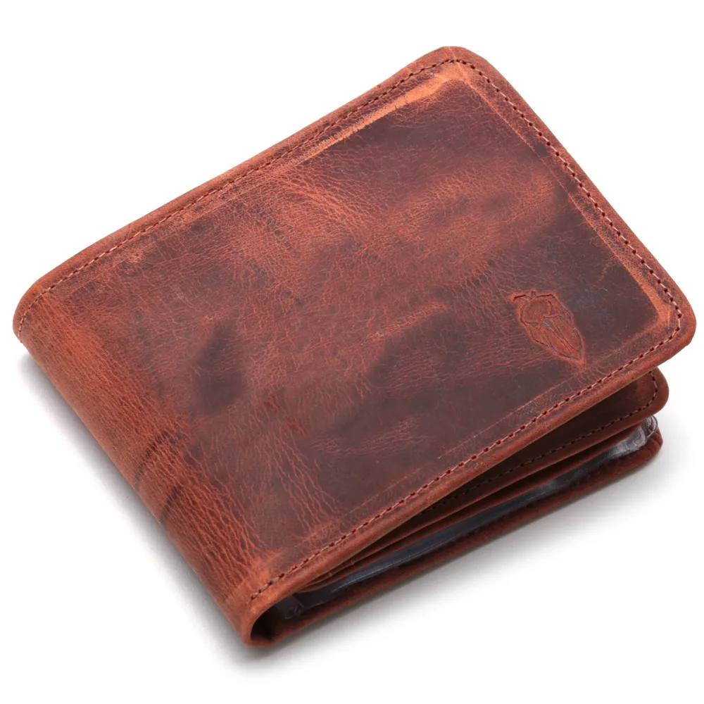 Crazy Hourse Men's Wallet Full Genuine Leather Immediate Shipping Brazil