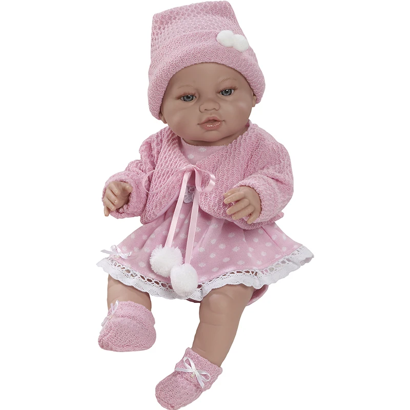 Berbese-Doll Newborn Baby, Pink Dress and Knitted Jacket, 42 cm, for Gift Girls Dolls Dolls Doll Toys for Girls Newborn Dolls