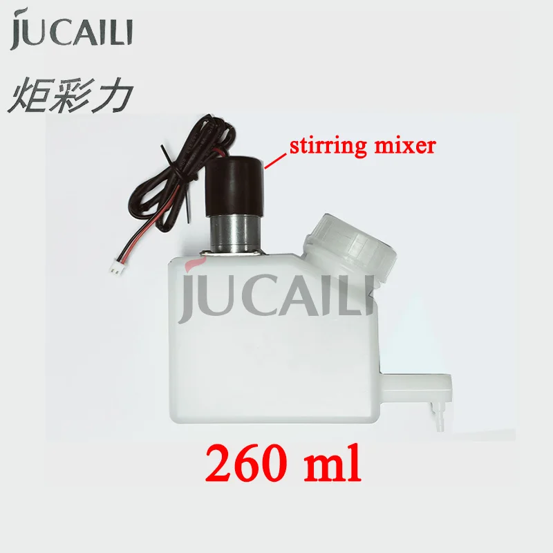 Jucaili 260ml ink sub tank with stirring mixer for A3 inkjet DTF printer ink cartridge