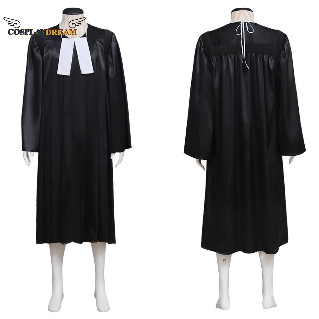 Cosplaydream Judge's Black Robe Cosplay Costume Suit Adult Halloween Carnival Costume Cosplay