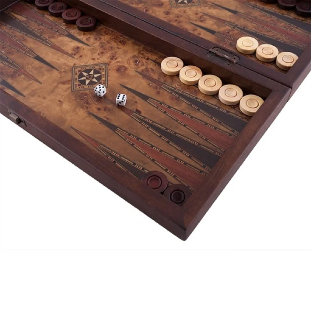 Wooden Backgammon Pieces Natural Wood Backgammon Checkers and Dices