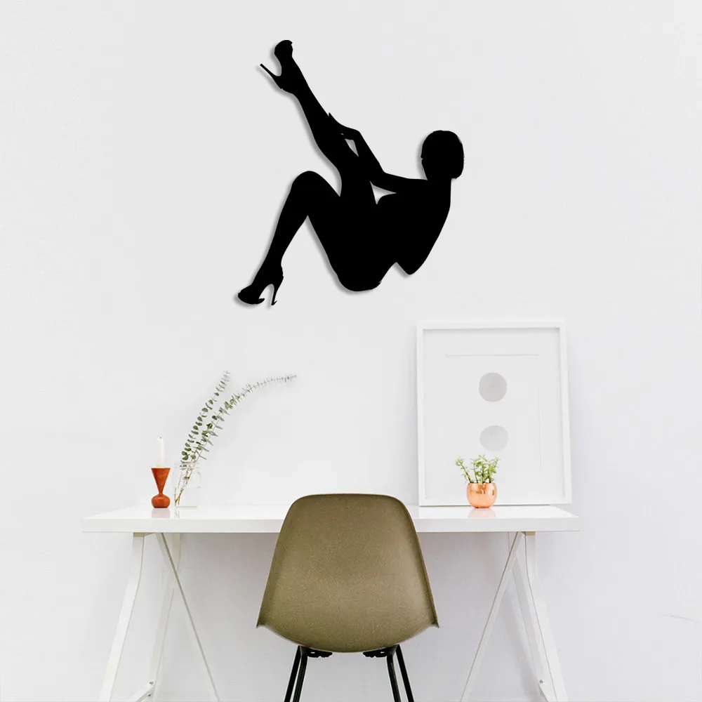 Sexy Woman With Legs Dancing Wall Accessory Wooden Table 42x50cm