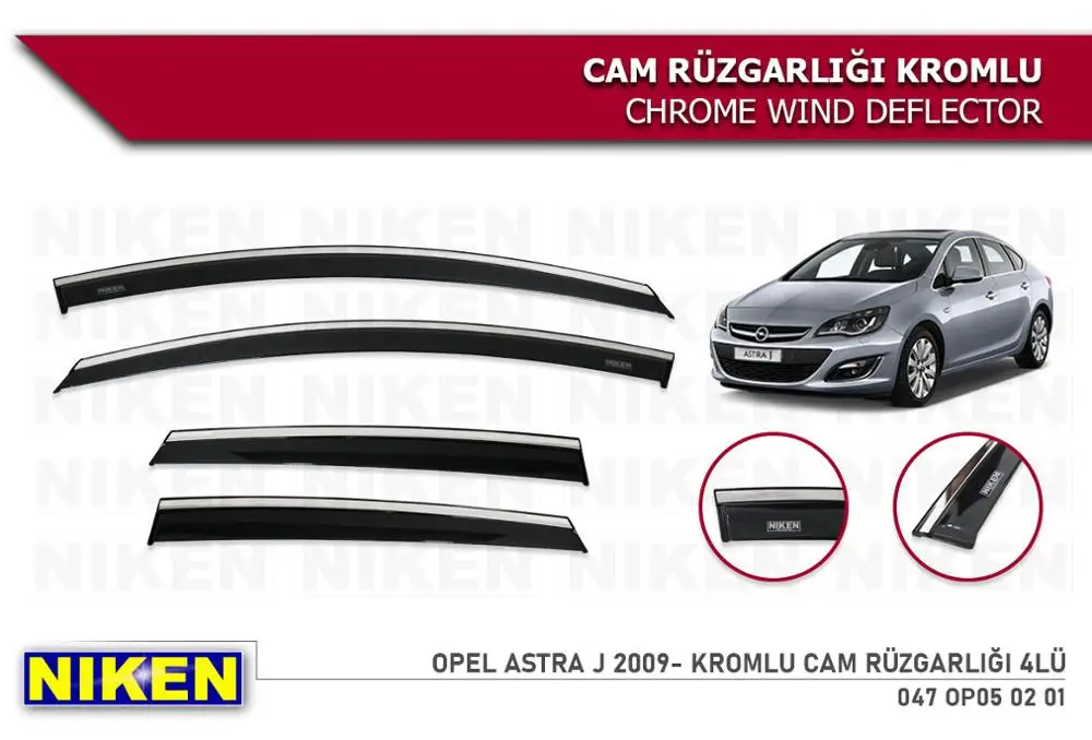 

For Opel Astra J Wind Deflector Chrome Rain Window 2009 2010 2011 2012 2013 2014 2015 2016 2017 2018 4 pcs Car Auto Accessory