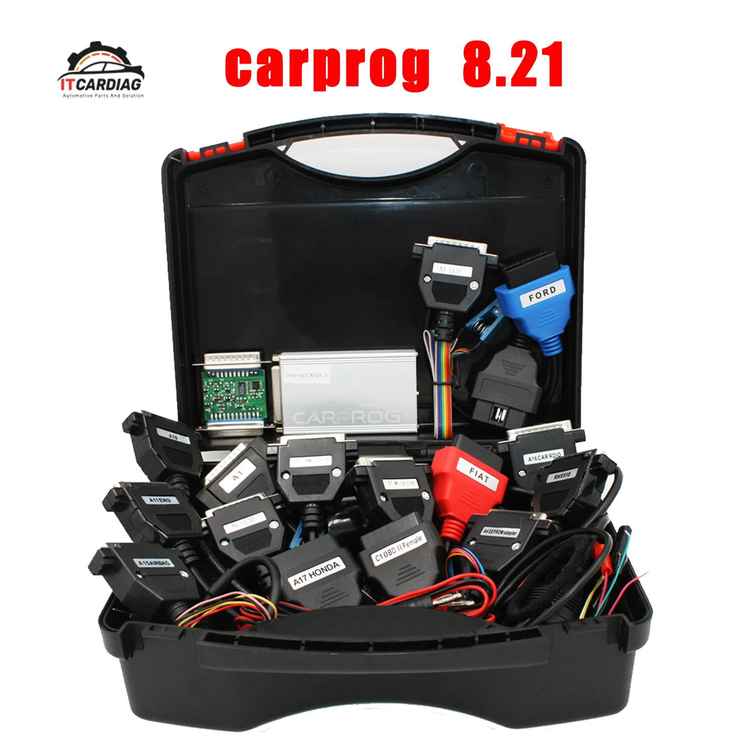 Online Carprog 821 V8.21 + Keygen Full Adapter Car Prog V10.93 / 8.21 For Airbag/Radio/IMMO/ECU Programmer Auto Repair Tool