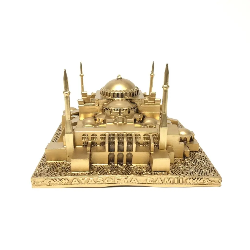 Hagia Sophia Mosque Model Trinket Gold Trinket Gold Color Trinket Modern Trinket Household Items Souvenir Islamic Gift