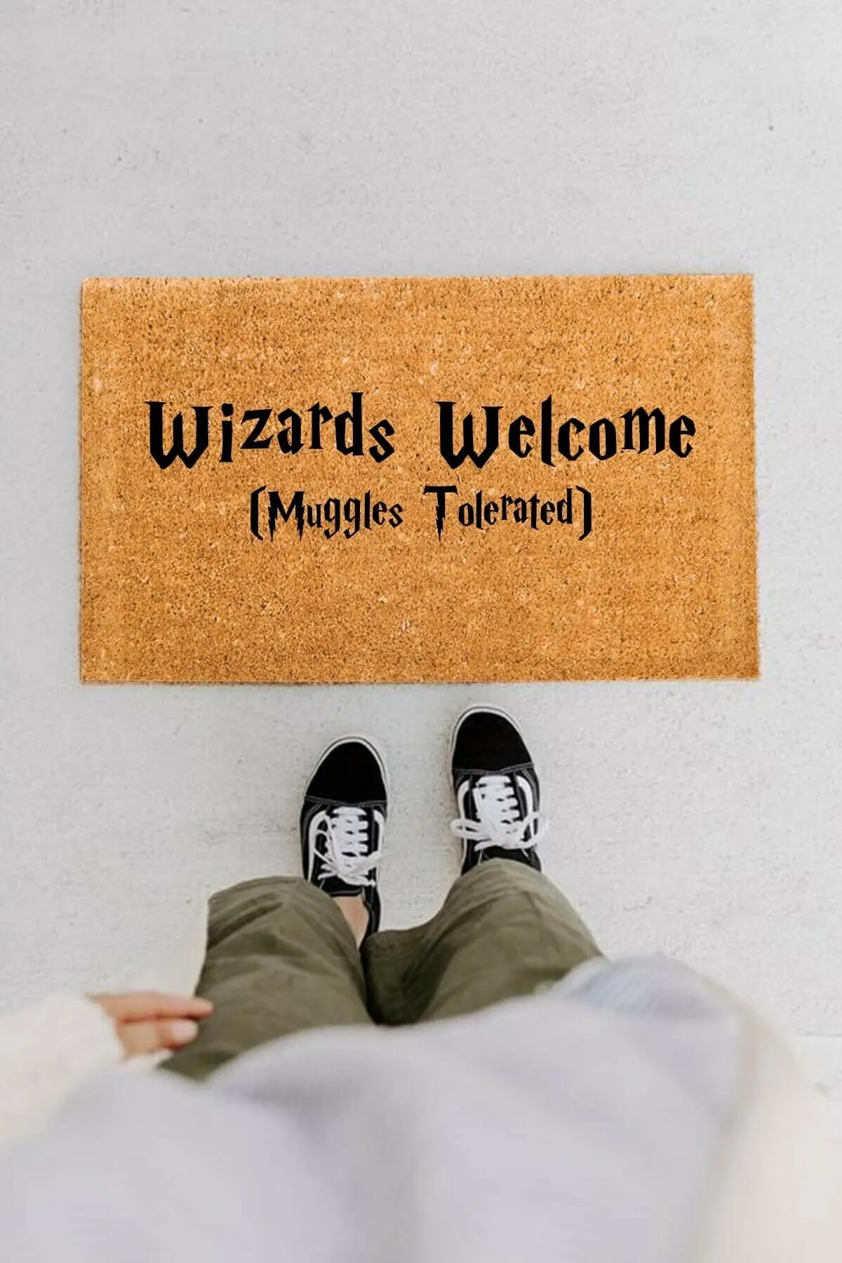 

Wizards Welcome Doormat Outdoor Dust Removal Wear-resistant Anti-skid Entrance Door Mat Scraping Mud and Sand Removing Foot Pad