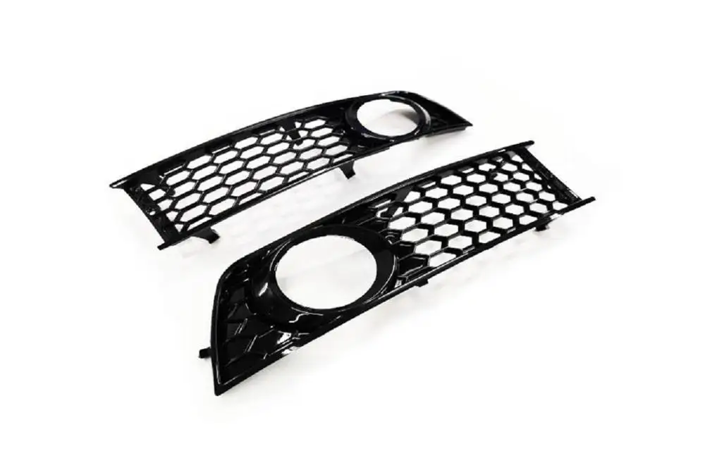 

Front Lower S-Line Style Gloss Black Open Vent Fog Light Grille For Audi A4 B6 free shipping