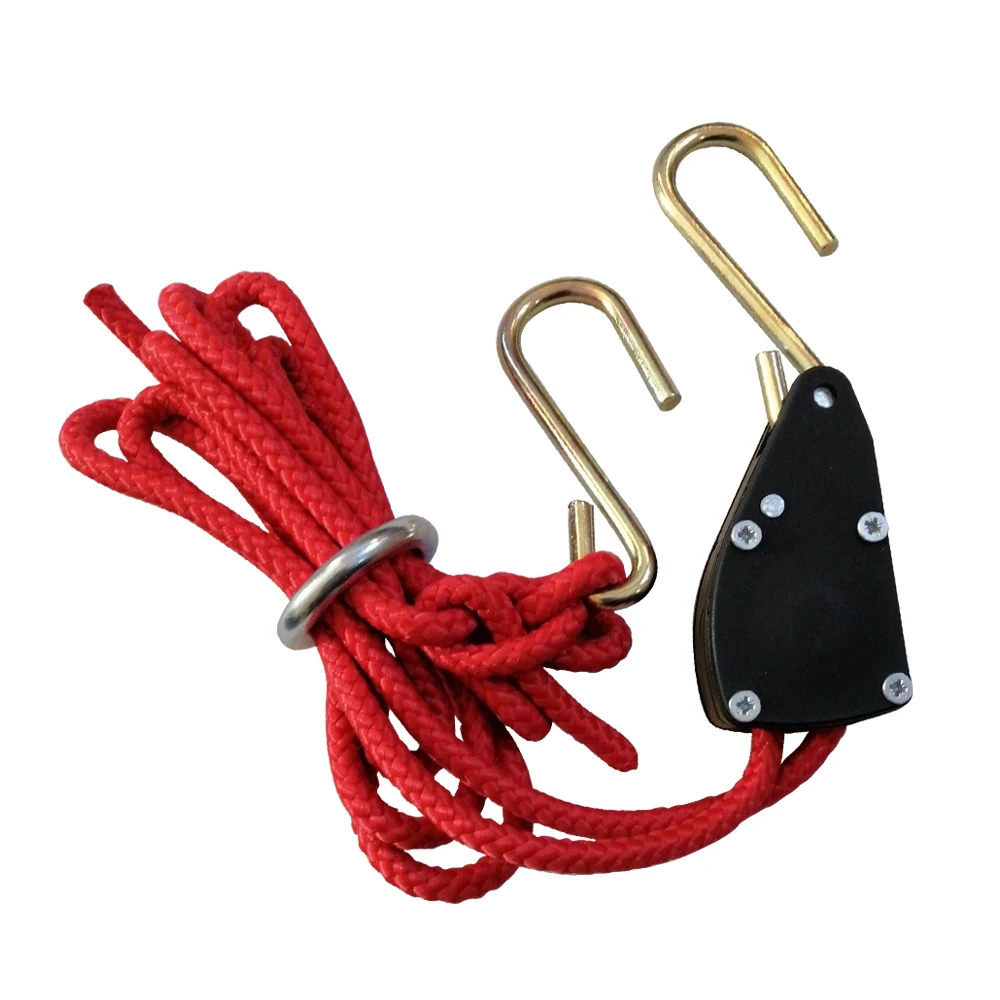 

Pdr Rope Ratchet 1Pair of 1/4 Inches Red Grow Tent Lighting Adjustable Hangers Hanging Tools Max 150lbs/68kg Fix Car Auto Body