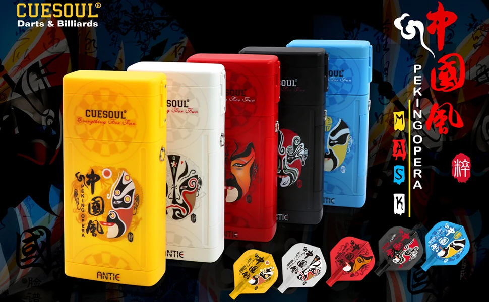CUESOUL ANTIE Hard Dart Case,Holds 6 Steel Tip Darts/Soft Tip Darts & Extra Dart Accessories,Tips,Shafts & Flights,Durable Use