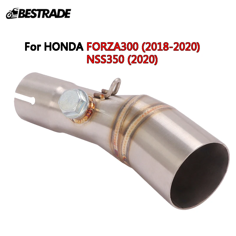 

Motorcycle Middle Link Pipe 51mm Exhaust Connecting Tips For Honda Forza300 2018 2019 2020 Nss350 2020 Stainless Steel Slip On