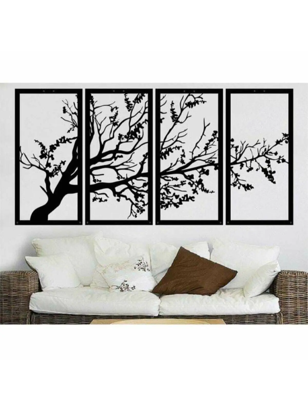 Home Decorative Latest Spring Black 4 Track Life Tree 3mm MDF 50 X26 Cm Stylish Modern Design Duvarınızın New style