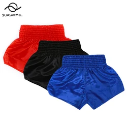 Muay Thai Shorts Plain Kick Boxing Shorts Women Men Child Solid Color Kickboxing Fight Pants Gym Training Martial Arts Clothing