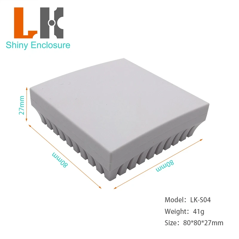 LK-S04 Hot Sales Factory Directly Sell Temperature Humidity Sensor Plastic Enclosure Electronic Abs Box Case 80x80x27mm