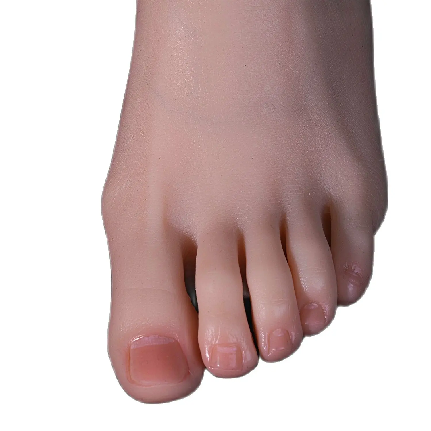 Female Silicone Foot Model Lifelike Mannequin Feet Fetish Visible Blood Vessels Silica Gel False Nail Art Jewelry Display TG3818