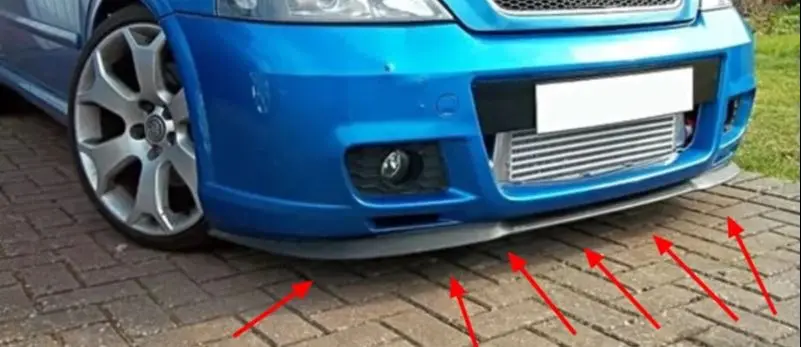 For Opel Astra G CUPRA R Front Bumper Lip Universal 3pcs Diffuser Black Bumper Lip Spoiler Body Kit Tuning protector Quality