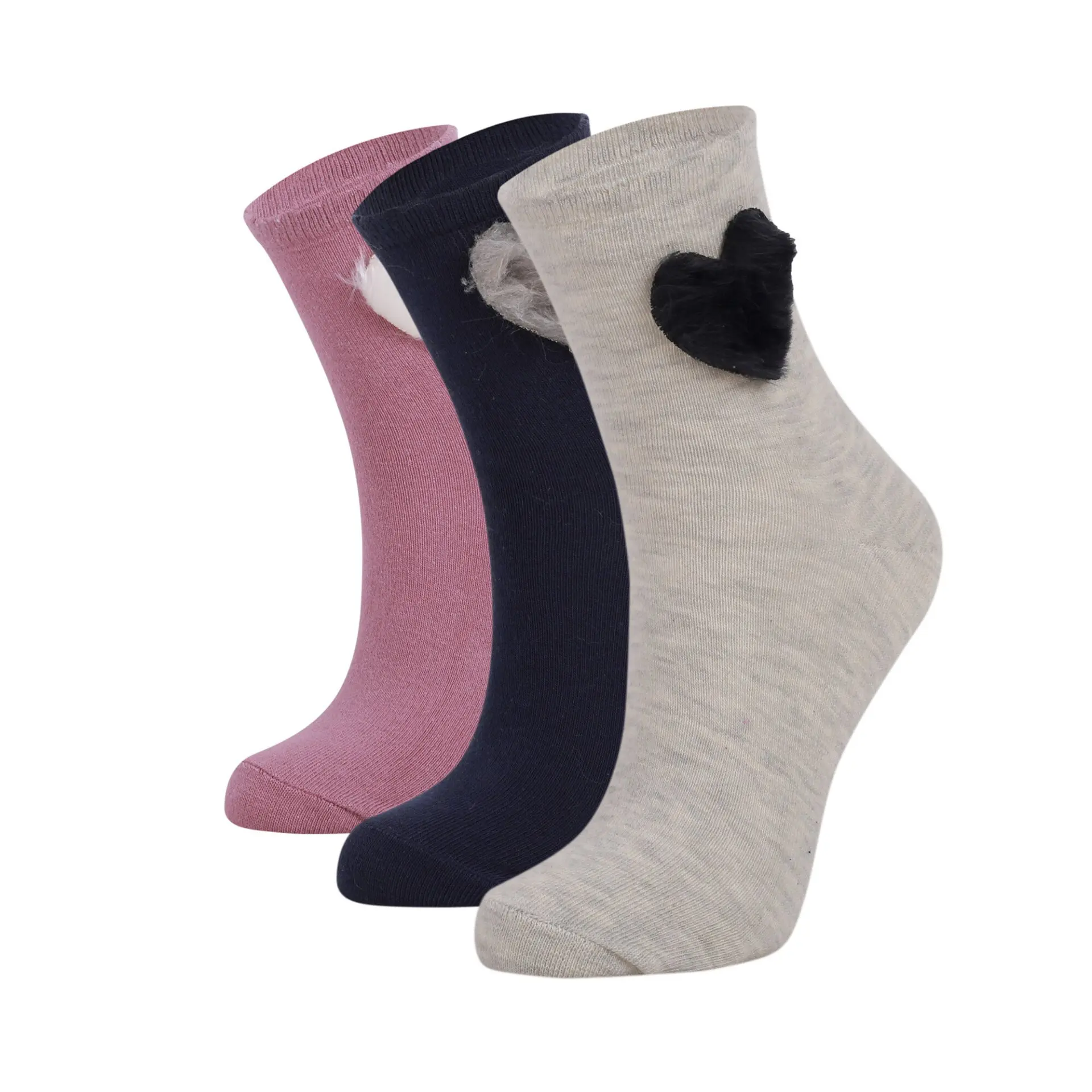 

Heart and Bow Accessory 3-pack Socks