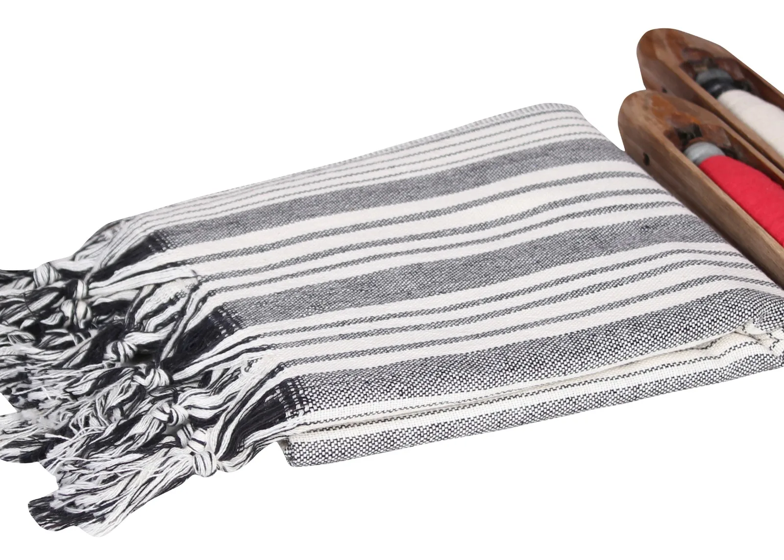 Turkish 100% Cotton Woven  Peshtemal Towel-Fringed Artisan Fouta Beach Bath Soft Boho Towel