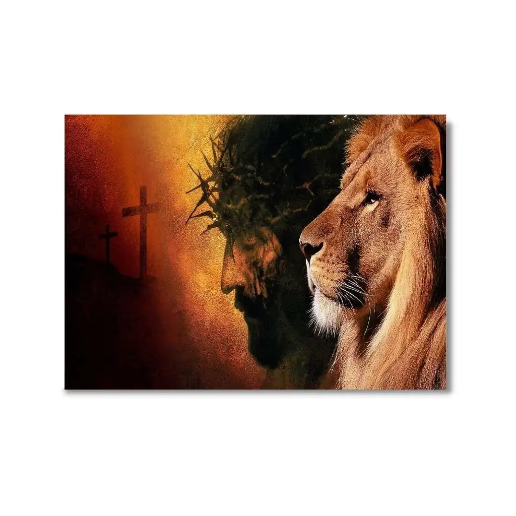 Half Lion Jesus Decorative Plate