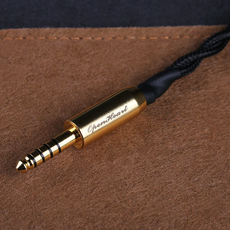 OPENHEART GoldenRing Headphone Cable 1 to 2 jack dual 3.5mm/2.5mm/4.4mm Balance Cable PP Yarn Silver Plated OCC Upgrade Wire