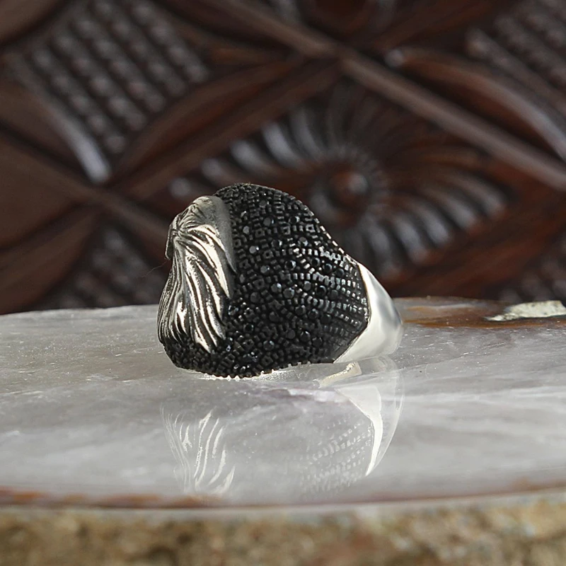 Male Black Eagle With the 925 Sterling Silver Ring Special Design 2022 Summer Winter Fashion Accessory Products Gift Items ÜcretsizKargo