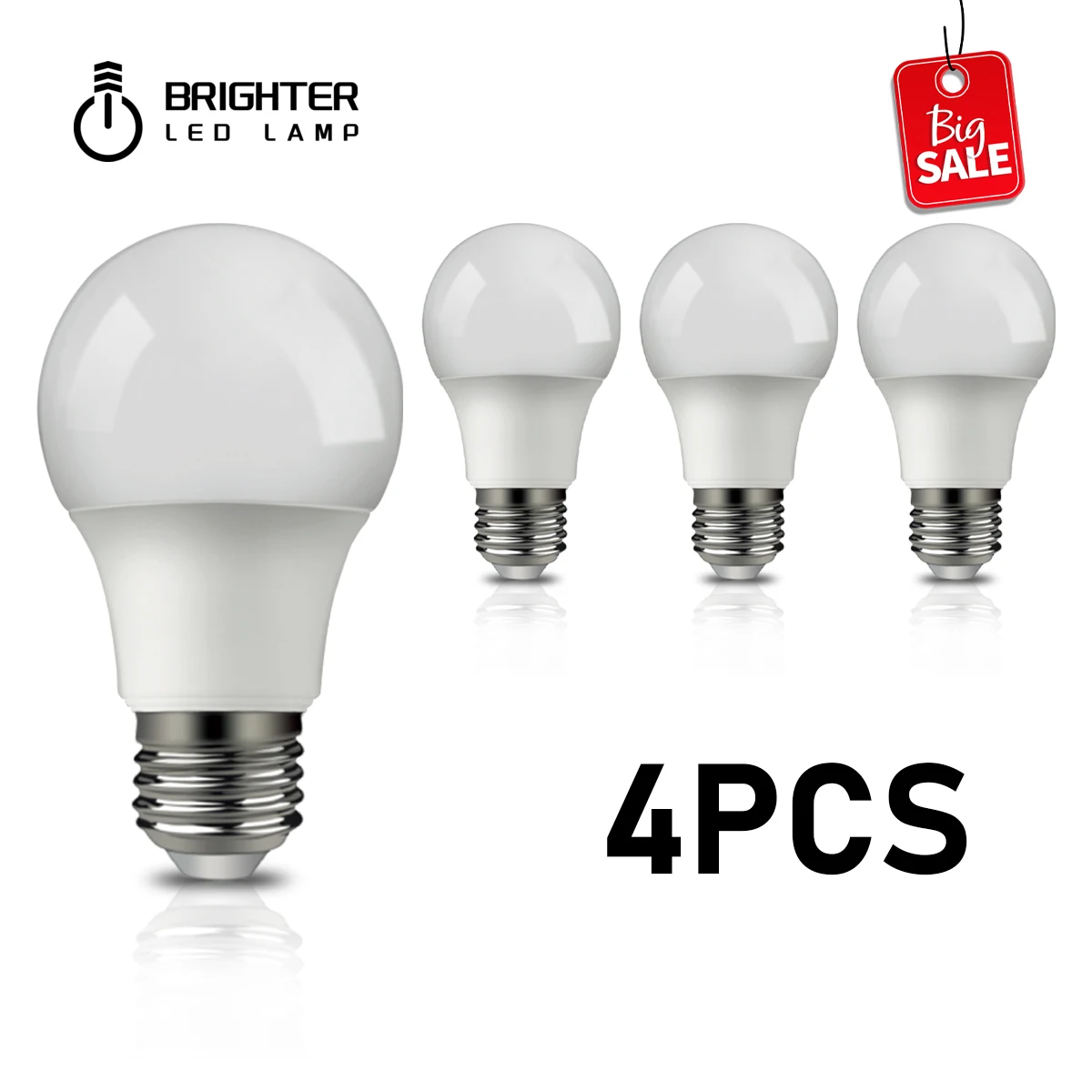 

4pcs/lot Led Bulb A60 9w High Brightness E27 Lampada 220v-240v 3000k Bombilla Lampada Led Spotlight Light Warm White