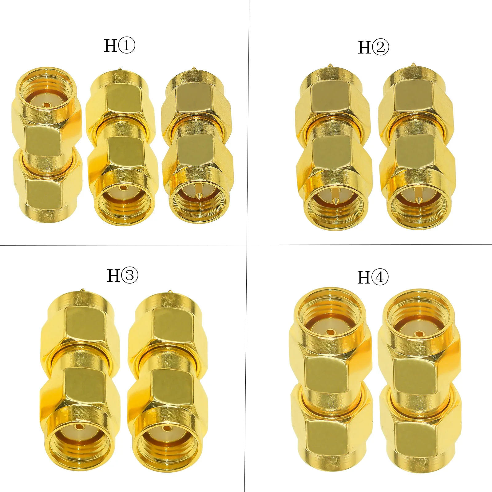 3 Loại/Nhiều 2 Cái/lốc SMA Bộ Adapter SMA Đực Để SMA Đực Cắm Thẳng RFCoax Cổng Kết Nối RP SMA đực Nối Bộ Chuyển Đổi