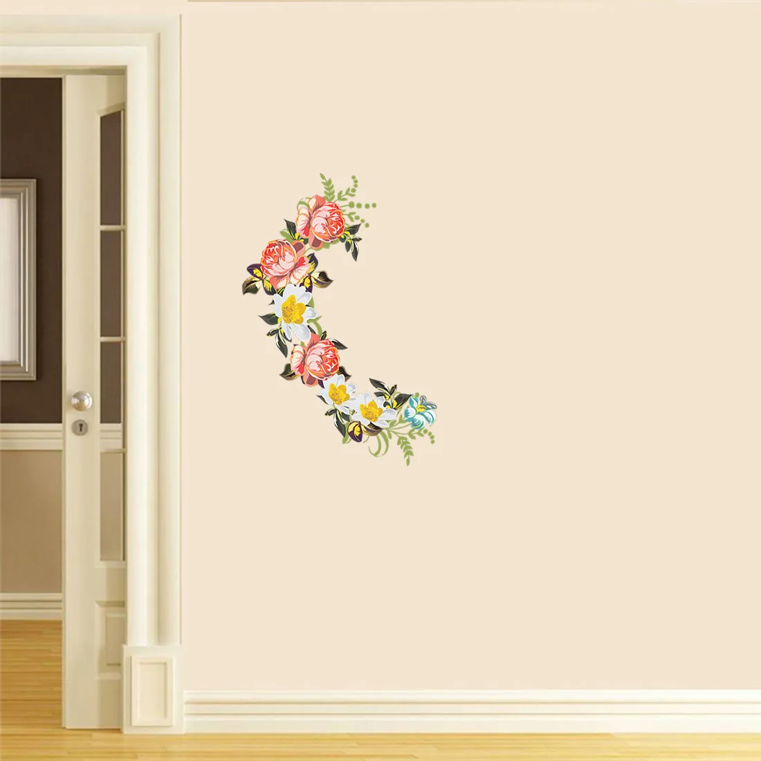 Three Ratels QCF255 Romantic flower vine wall sticker art for home  decoration toilet Decal