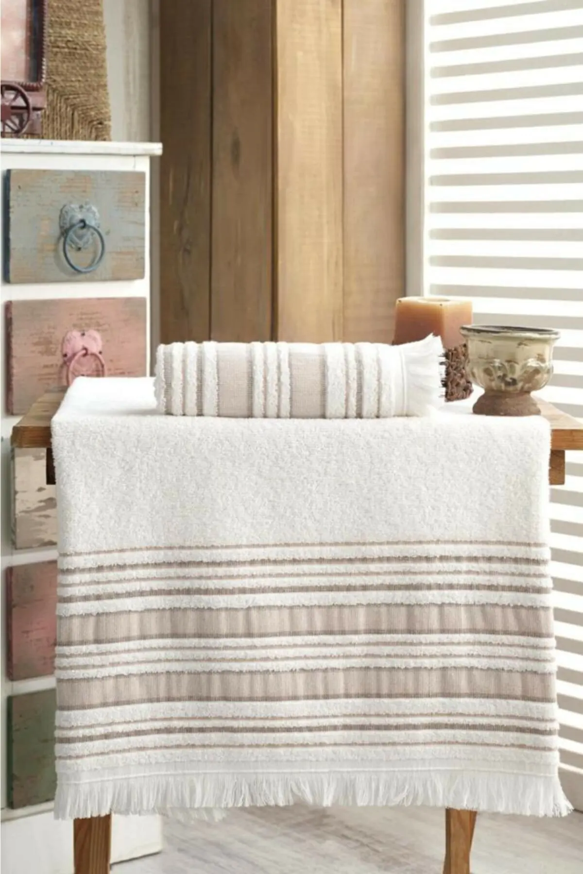 Bath Towel Set 2 pcs 70x140 and 50x90cm bleach cotton hand towel body towel dreyer for bathroom shower