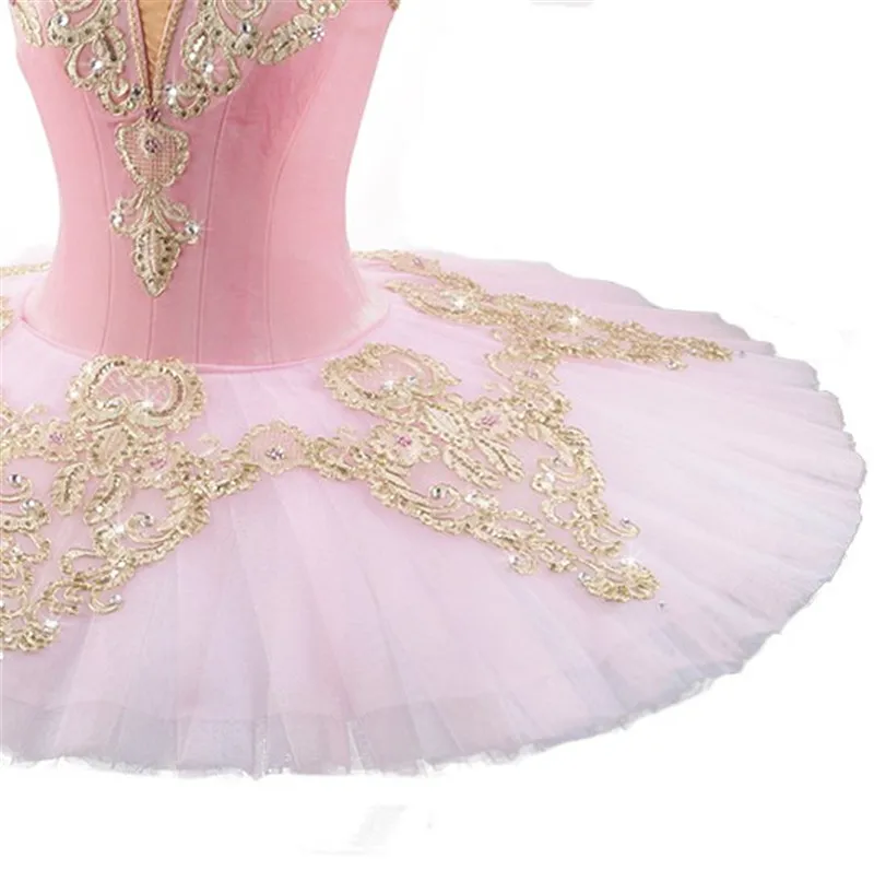 High Quality Custom Size Kids Girls Performance Wear Professional Ballet Tutu Pink