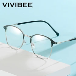 VIVIBEE Metal fotochromowe niebieskie światło okulary blokujące mężczyźni plac zmienia kolor UV400 okulary do gier Anti Filter okulary przeciwsłoneczne