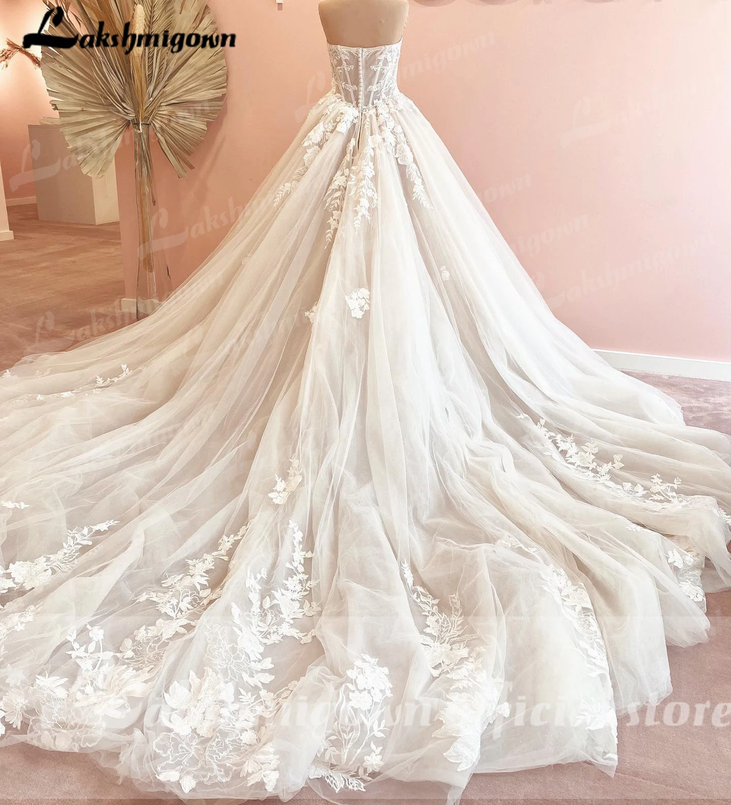 Sang Trọng Triều Đình Đoàn Tàu Áo Cưới 2022 Đầm Vestido Nội Voan Áo Váy Áo Ngủ Choàng Tay Áo Áo Dài Cô Dâu Áo Dây De Mariee