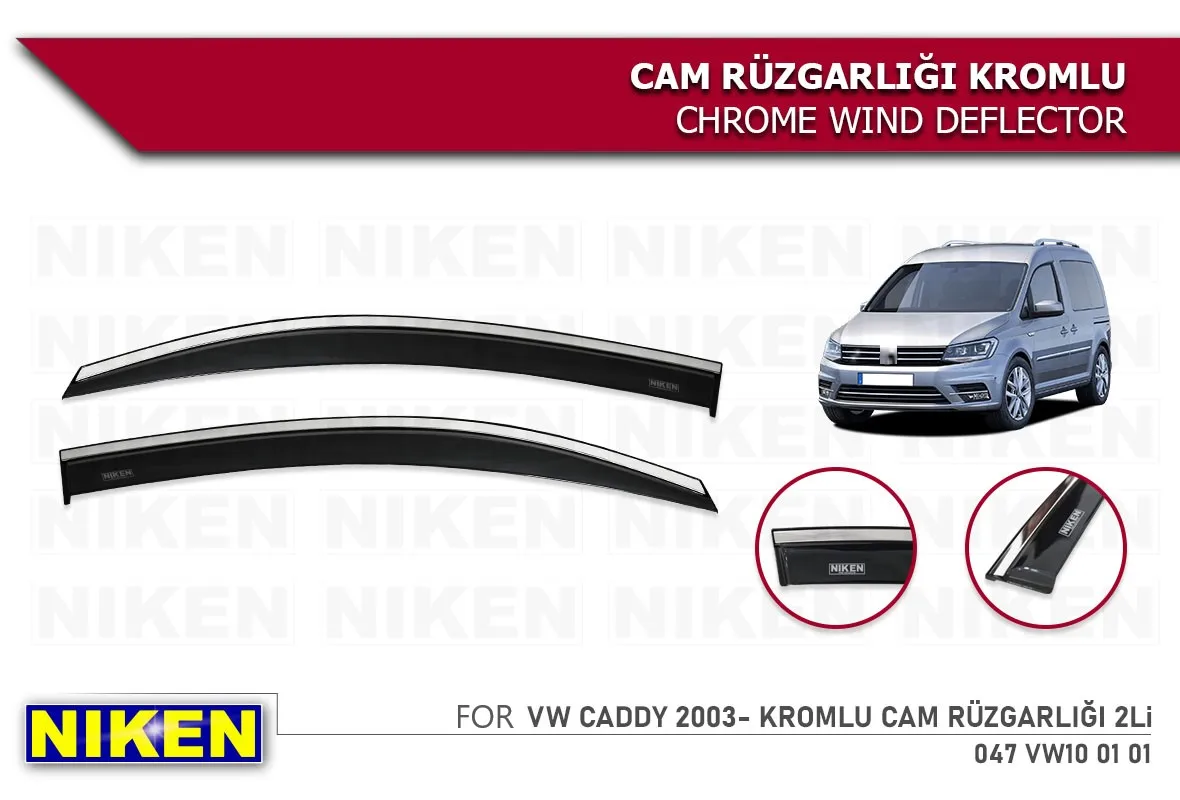 

For VW CADDY 2003 after Chrome rain wind deflector sun visor curtains car windshield car accessory vehicle specific protection