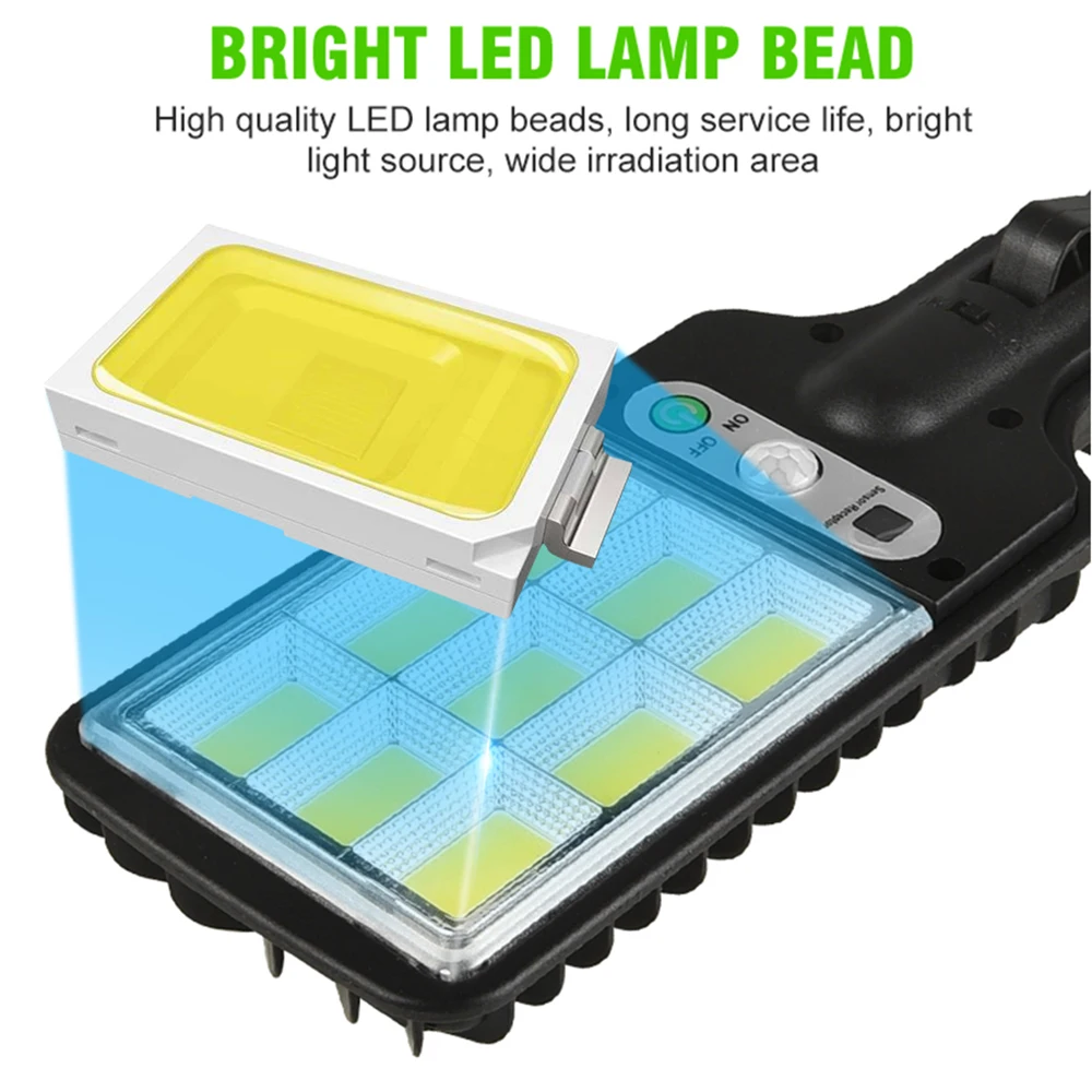 Remote Control Solar Street Light Motion Sensor Lamp for Garden Patio Path Yard Lighting Waterproof Induction Outdoor Solar Lamp