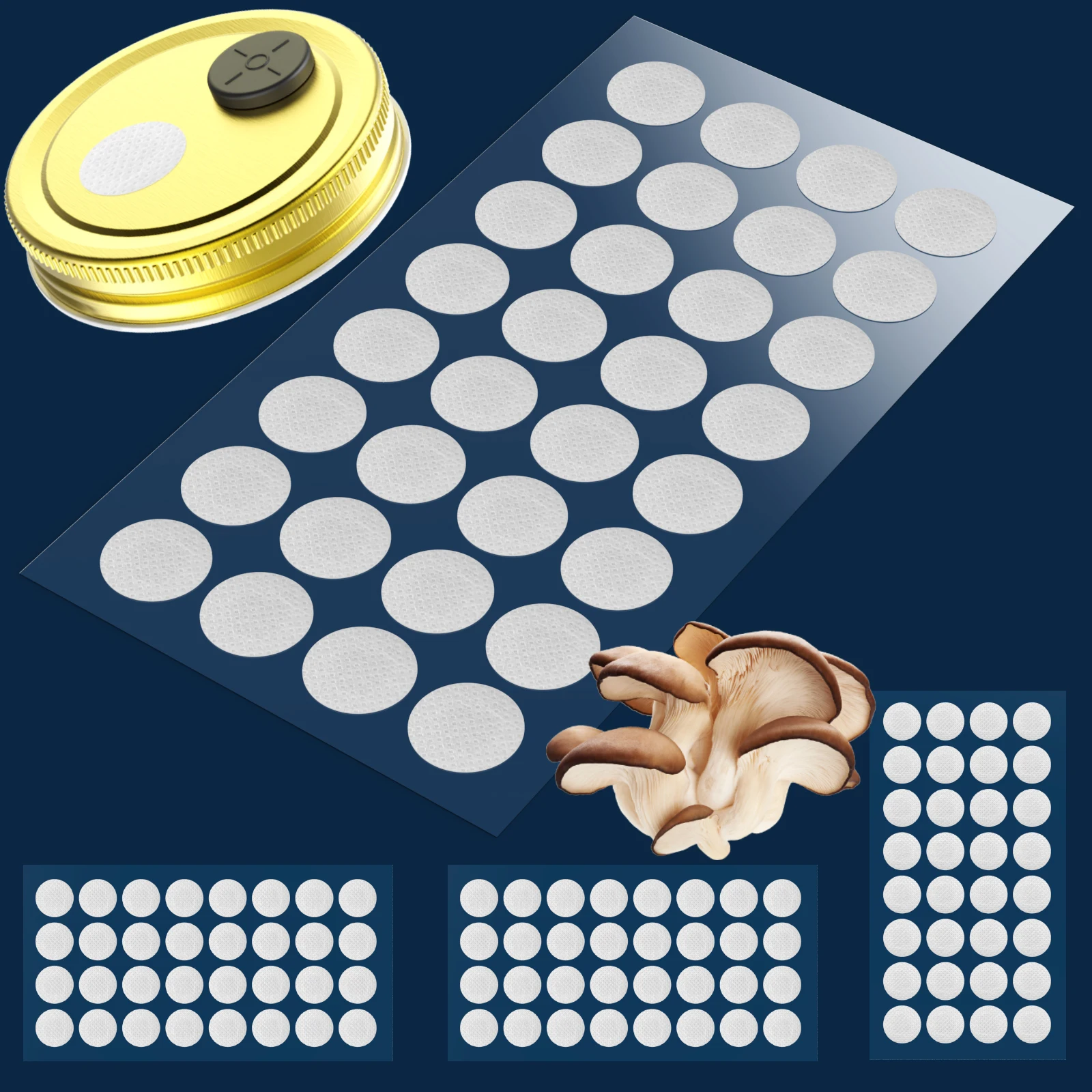 Synthetische Filter Papier Stickers 20 Mm 0.3 Μm Filter Disc Paddestoel Toegepast Onder Brede Mond Pot Deksel Voor Paddestoel Teelt