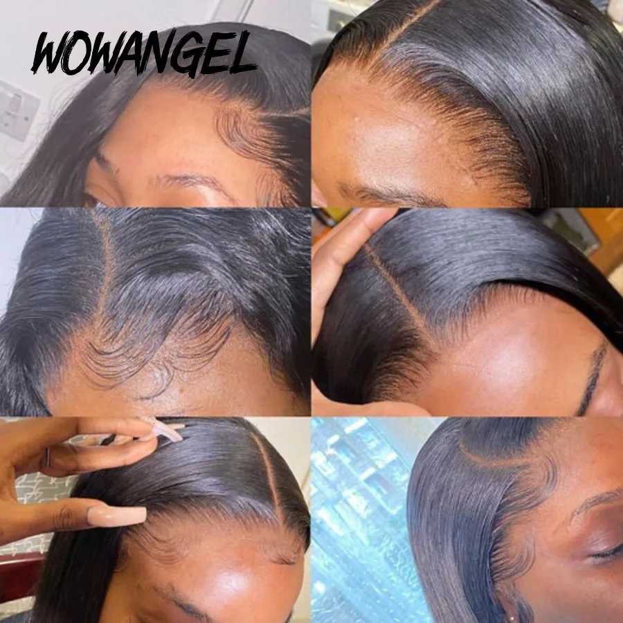 13x6 HD Full Lace Frontal Perücken 250% Unsichtbare HD Lace Front Echthaarperücken Gerade Hautschmelzende Vorgezupfte Brasilianische Haarperücke – Detail 8