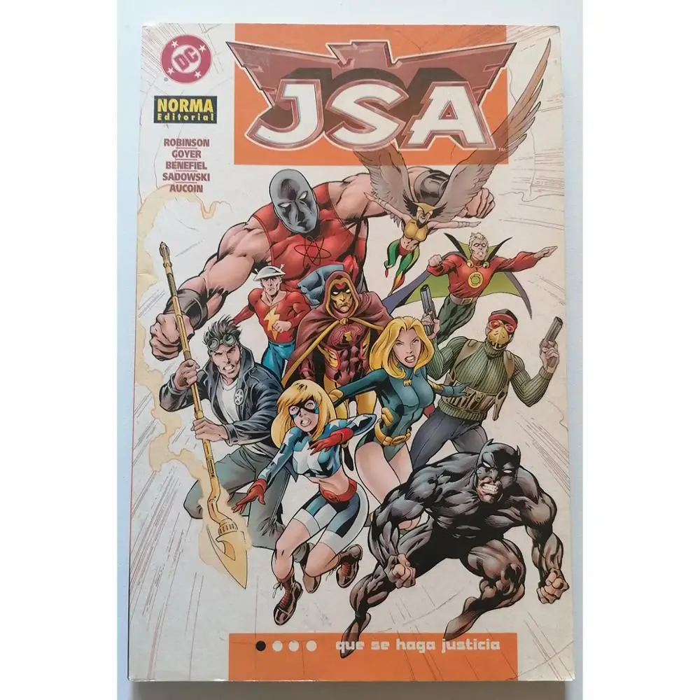 DC COMICS, JSA No. 1-let justice be done, ED. NORMA, author DEREC AUCOIN, year 2004, COMIC BOOK, TEBEO in Spanish