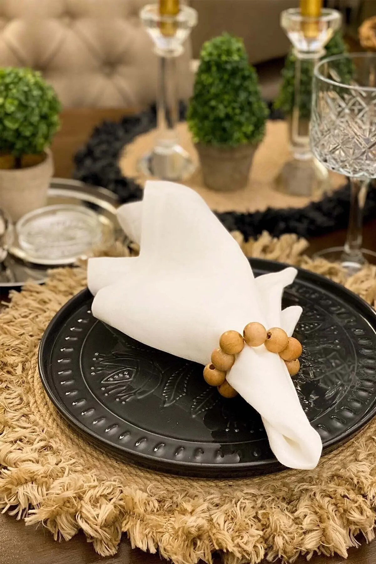 

Napkin ring high quality cute napkin ring Bar Restaurant Christmas party dining for Valentine's Day Decoration