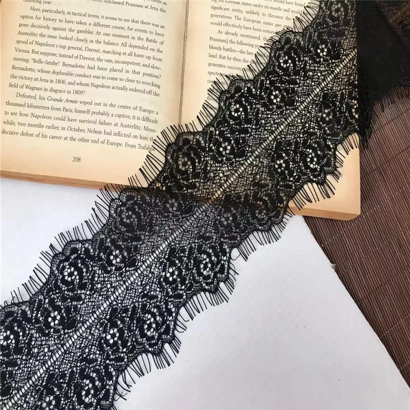 Eyelash Lace Trim Chantilly Ribbon Lace Edge Lace Appliques For Garment Sewing Crafts Clothing Lingerie Needle Work