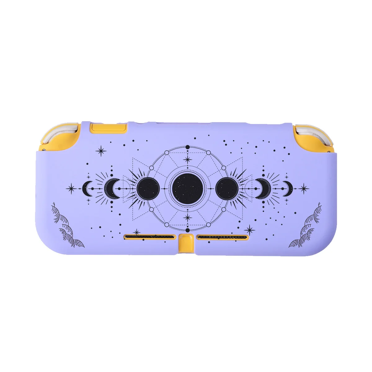 Aesthestic Black Moon Phase Nintendo Switch Lite กรณี Funda สีชมพูนุ่ม TPU ผิวเปลือก NS Lite คอนโซลอุปกรณ์เสริมสำหรับเล่นเกม