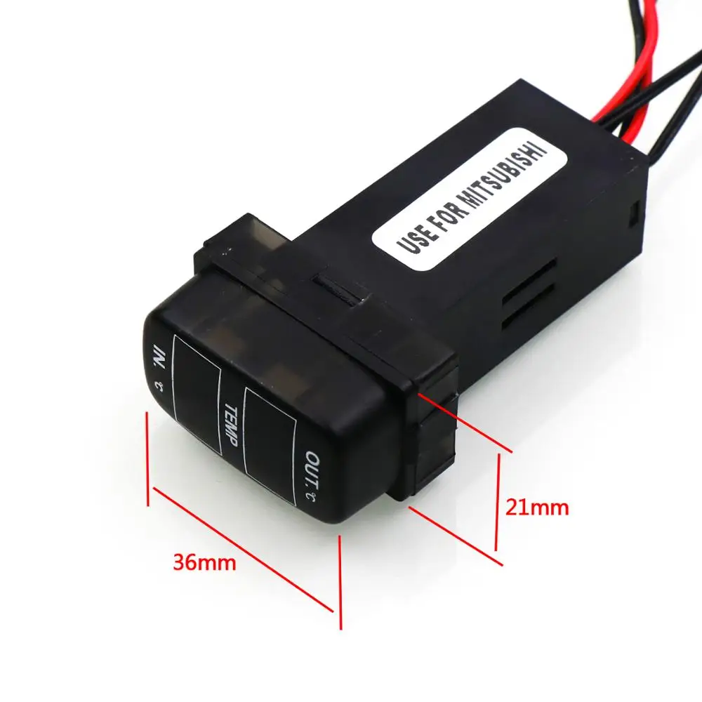 Car Thermometer Internal / External Temperature Display Dual Temperature Sensor for Mitsubishi,Asx,Lancer,Outlander,Pajerozinger