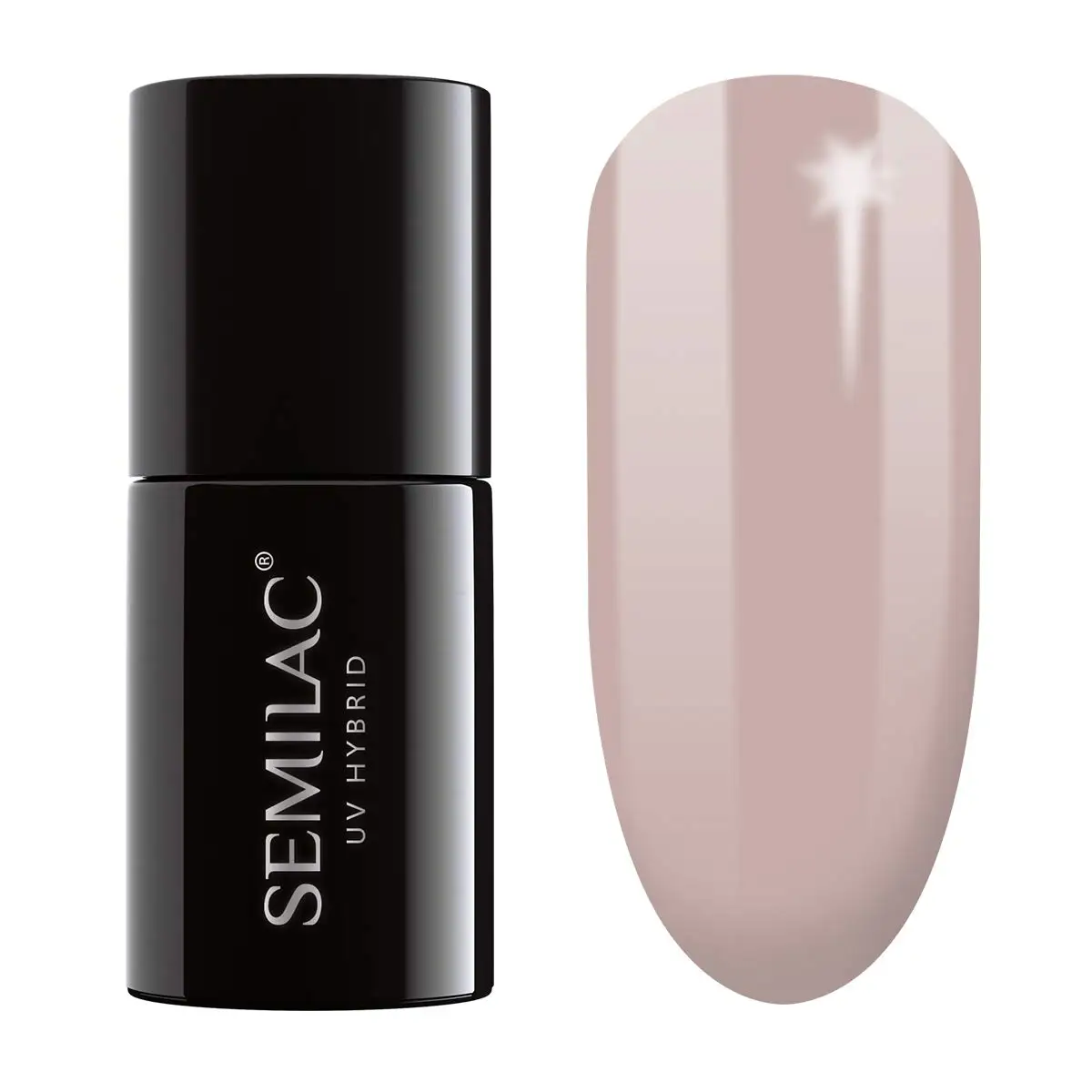 Semilac Nugat Beige 220 semi-permanent cover, UV hybrid nail polish texture Gel