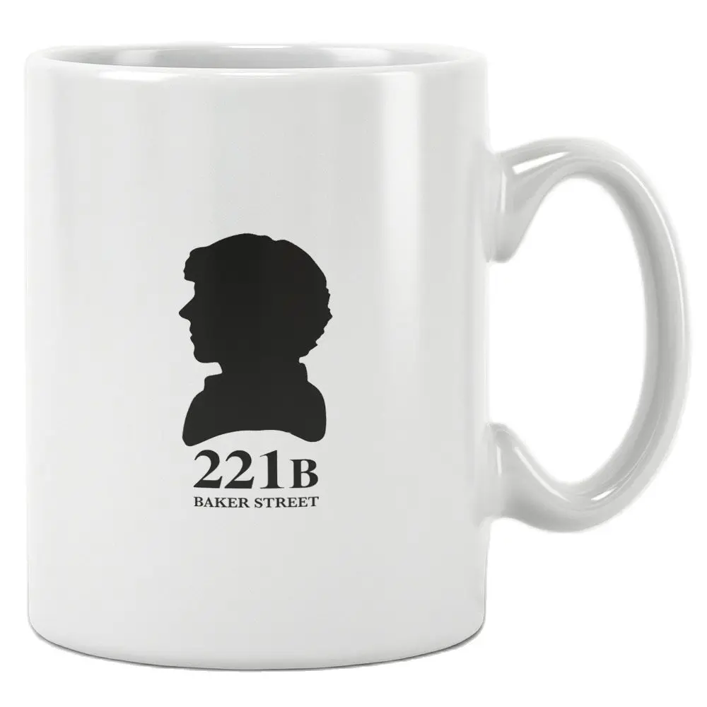 221b Street Mug Coffee Tea Cup White Ceramic Funny Gift